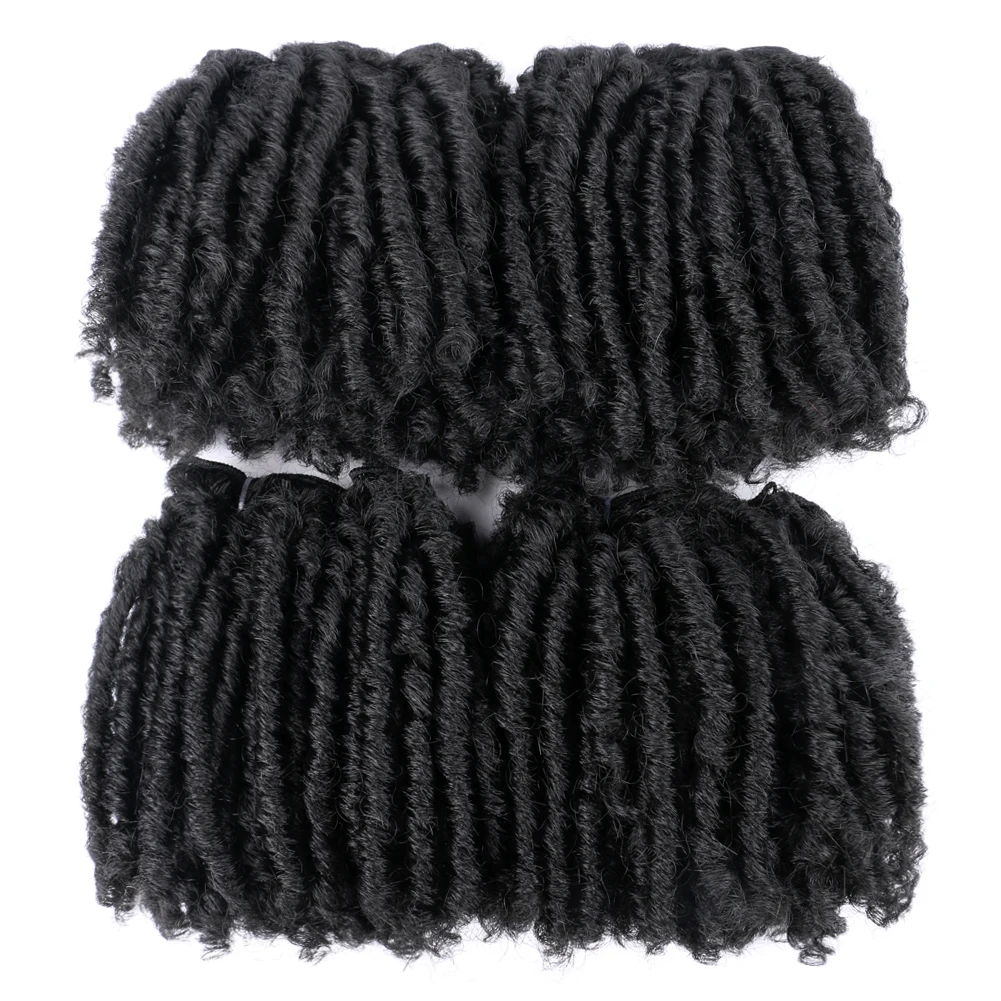 Синтетические вьющиеся афро-волосы Короткие Твист-волосы двойные пряди