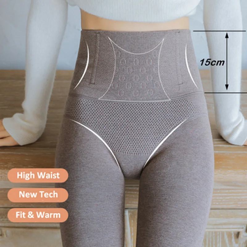 

2022 High Waisted Warm Leggings for Women Winter Thick Leggins Women Winter Warm Pants Female Slim Super Elastic Leggings