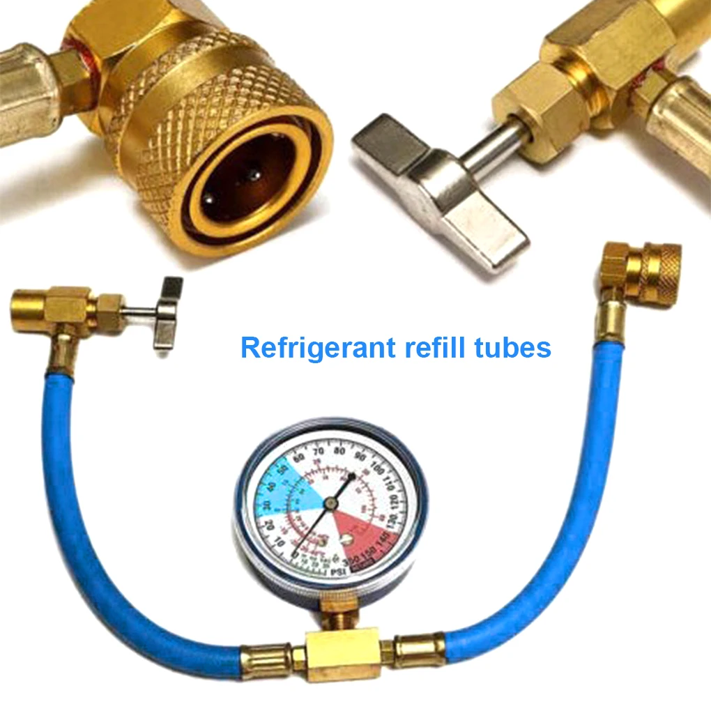 

Car Air Conditioner Tool for America & EU Car Air Conditioning AC R134A Refrigerant Recharge Measuring Hose With Gauge