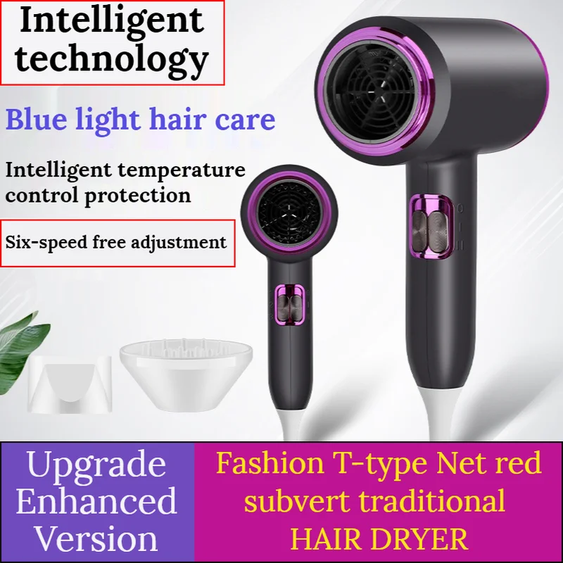 

Высокомощный 6-Скоростной фен с отрицательными ионами и водяными ионами, домашний фен с сисветильник расческа для сухих волос, Конвектор хо...