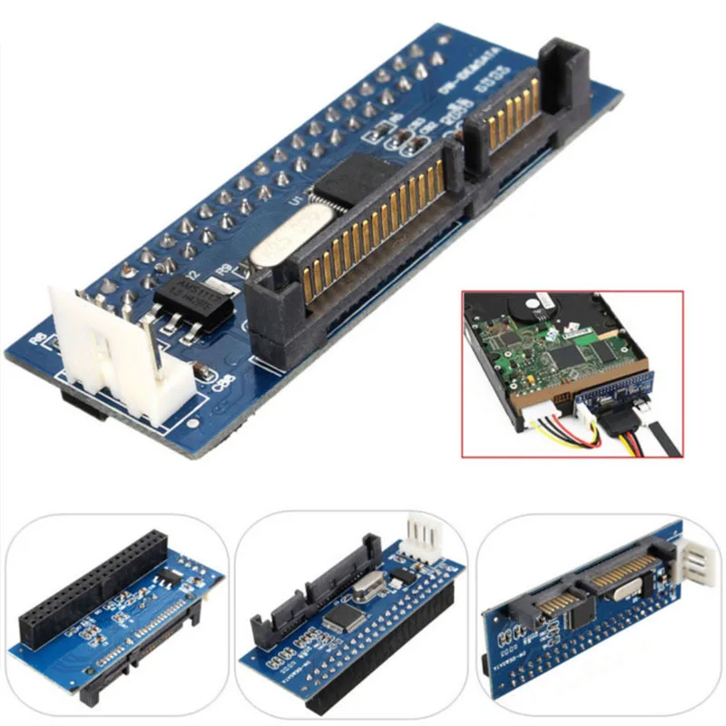 

Адаптер SATA IDE, 40-контактный конвертер IDE в SATA, стандартный конвертер 3,5 HDD IDE/PATA, адаптер для жесткого диска с 7-контактным кабелем SATA