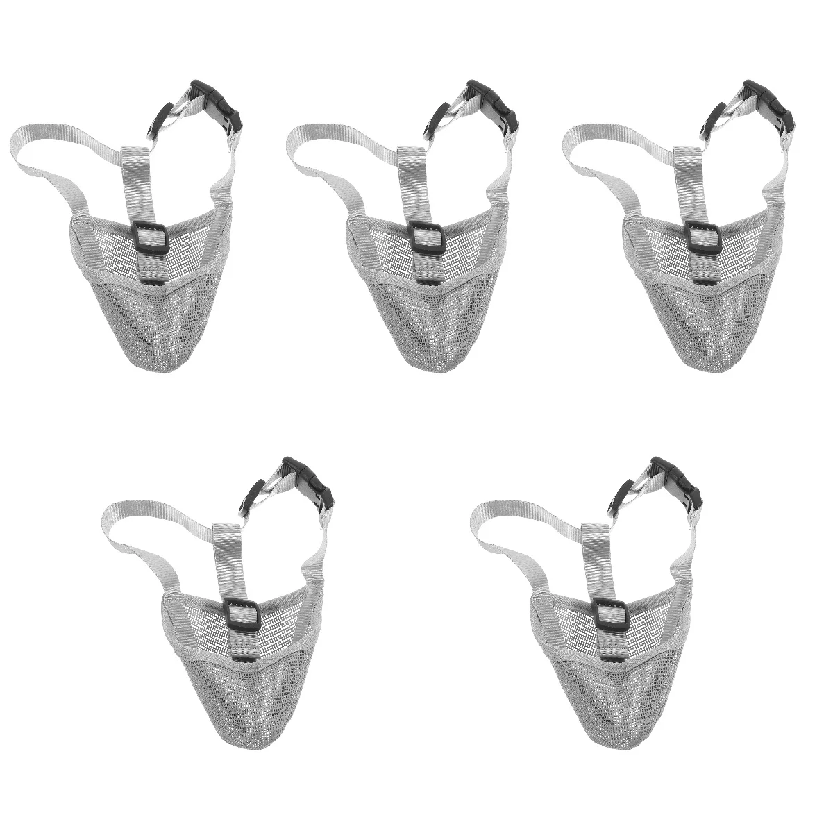 

5pcs Outdoor Use Pet Dog Muzzle Breathable Dog Mouth Protector Anti-biting Pet Dog Muzzle