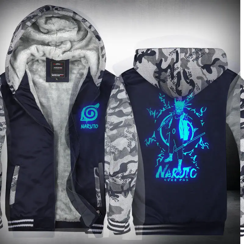 

Fashion Anime Akatsuki Fleece Hoodies Jacket Men Harajuku 3D Hoody Coat Cosplay Costume Zipper Hooded Sweatshirts Streetwear