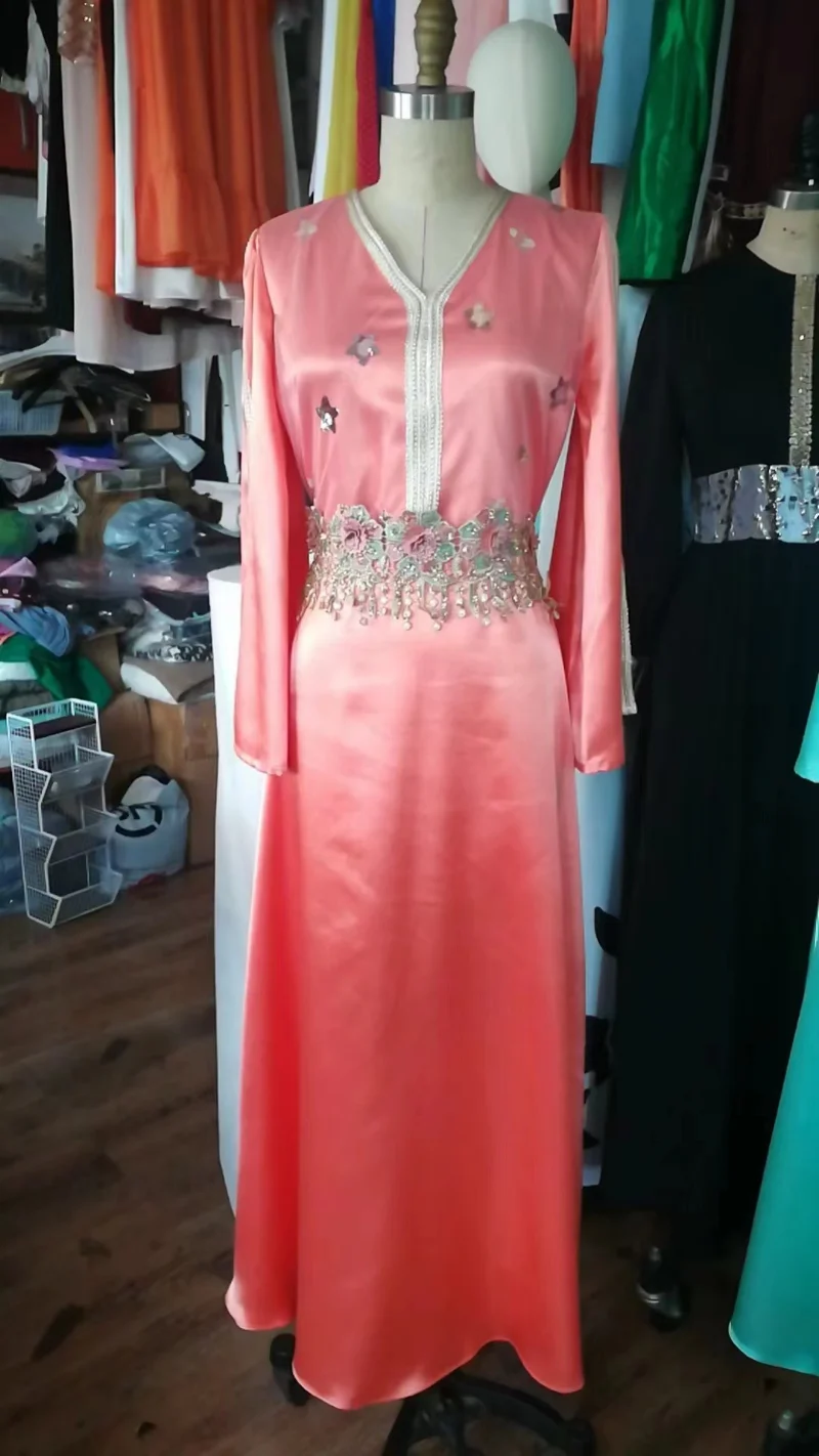 Caftan Marocain Abaya Dubai Turkey Kaftan Muslim Party Long Dress Elegant African Evening Dresses for Women Robe Djellaba Femme