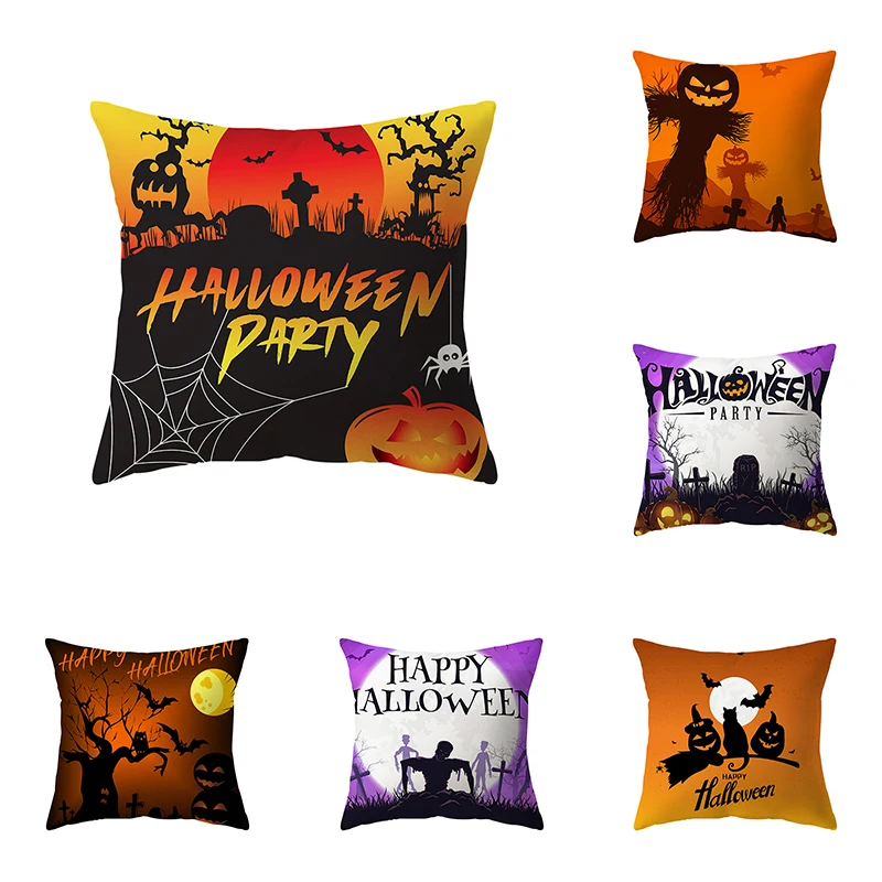 

Наволочка с изображением тыквы дьявола, тематика Хэллоуина, диван, стул, подушка для кровати, домашний декор