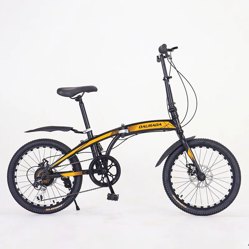 Outland 20 Inch Folding Mountain Bike Carbon Steel Off-road Variable Speed Double Disc Brake Mountain Bike 26 Speed images - 6