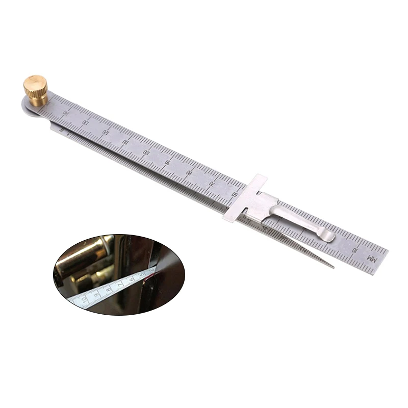 

Wedge Taper Ruler Stainless Steel Welding Taper Feeler Gauge Depth Ruler Hole Inspection For Measurement Tool