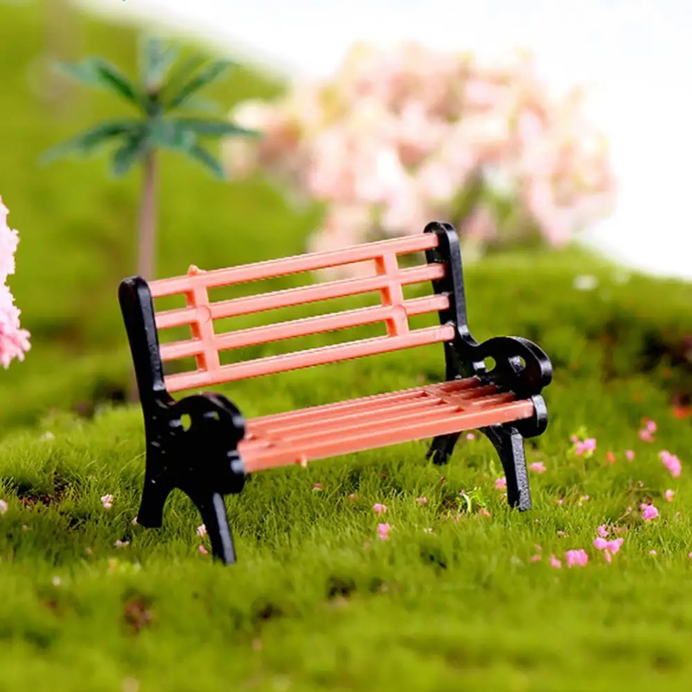 

50%HOTCreative Mini Park Bench Model Miniature Landscape Garden Decorative Ornament Fairy Garden Home Decor Christmas Decoration