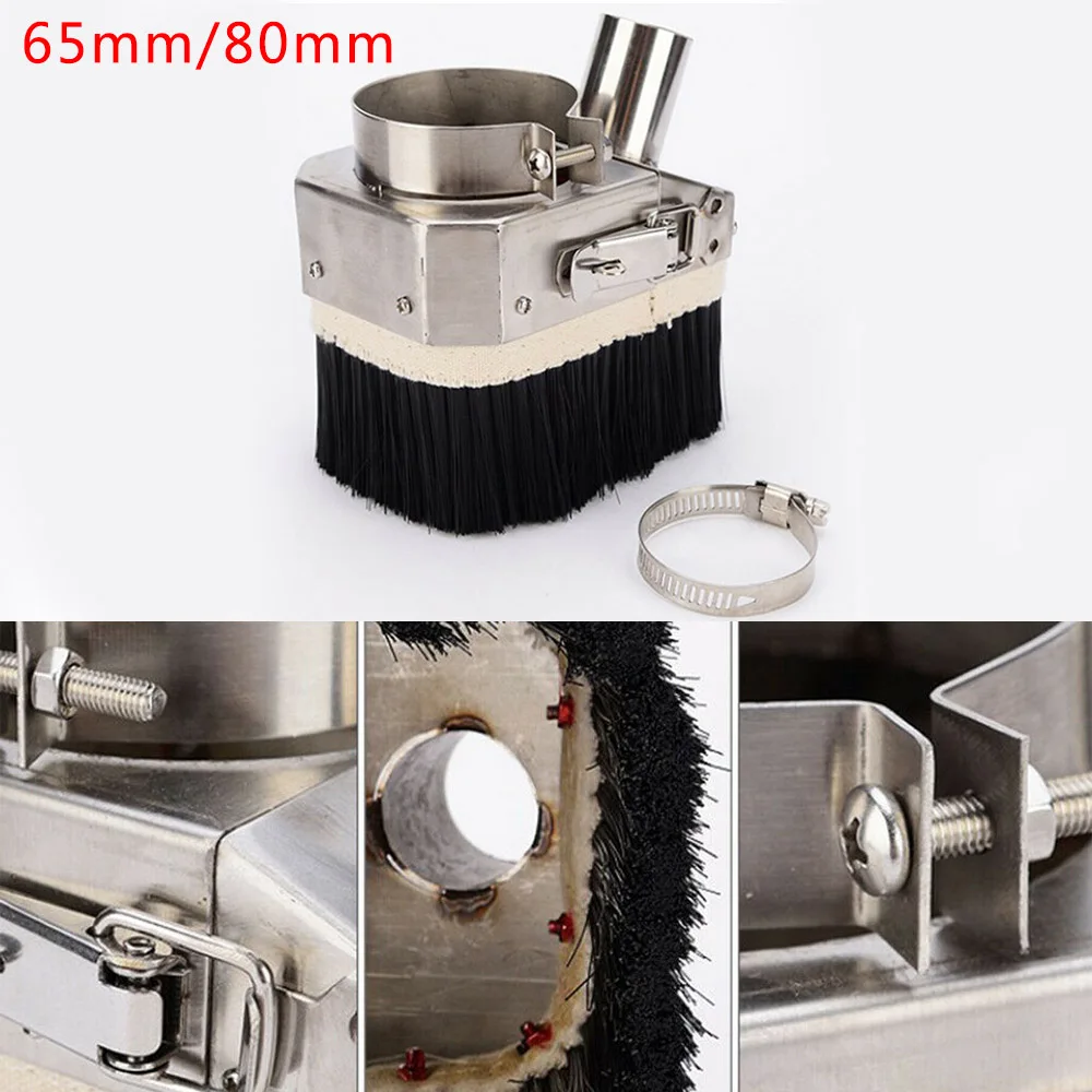 Double Door 65mm/80mm Spindle Dust Shoe Cover Cleaner CNC Router Engraving Machine Woodworking Tools CNC Dust Cover
