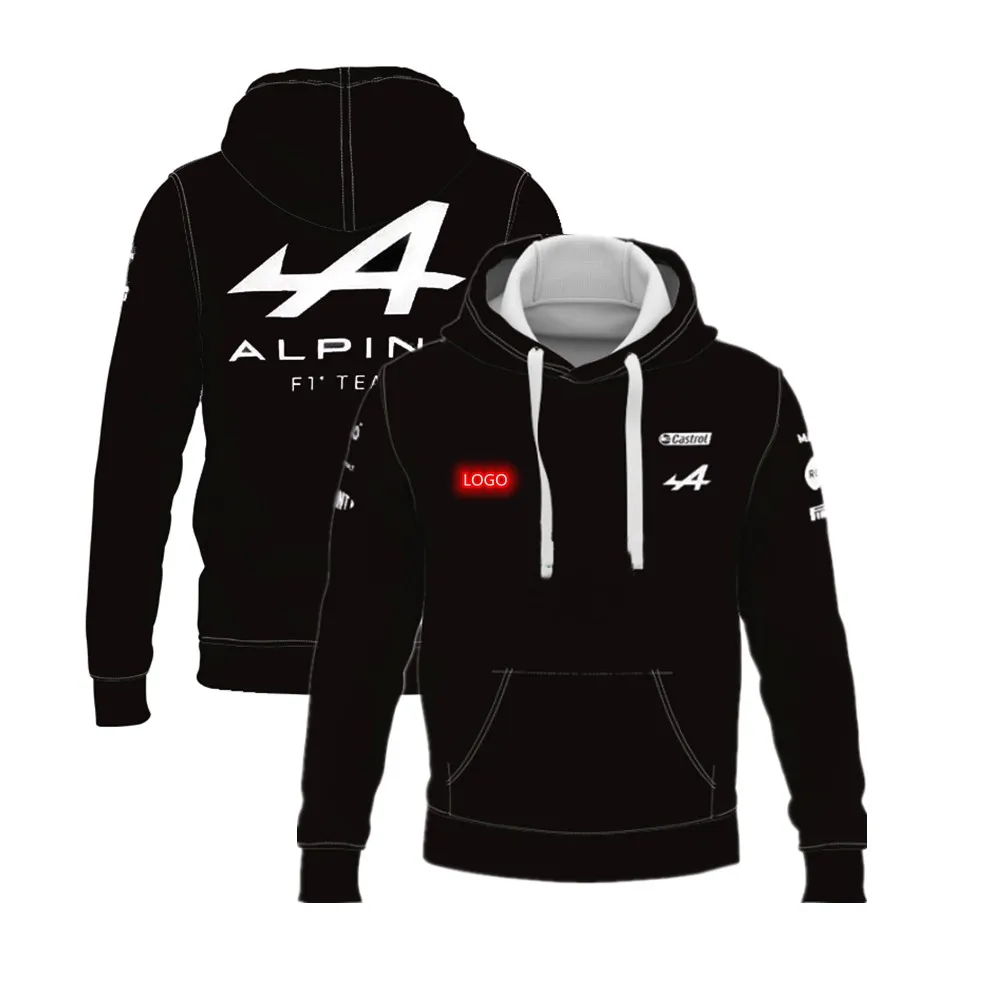 

F1 Formula One Alpine Team Alonso Hoodie and Leisure Pullovers Outdoor Extreme Sports Men's and Women's Spring and Autumn Style