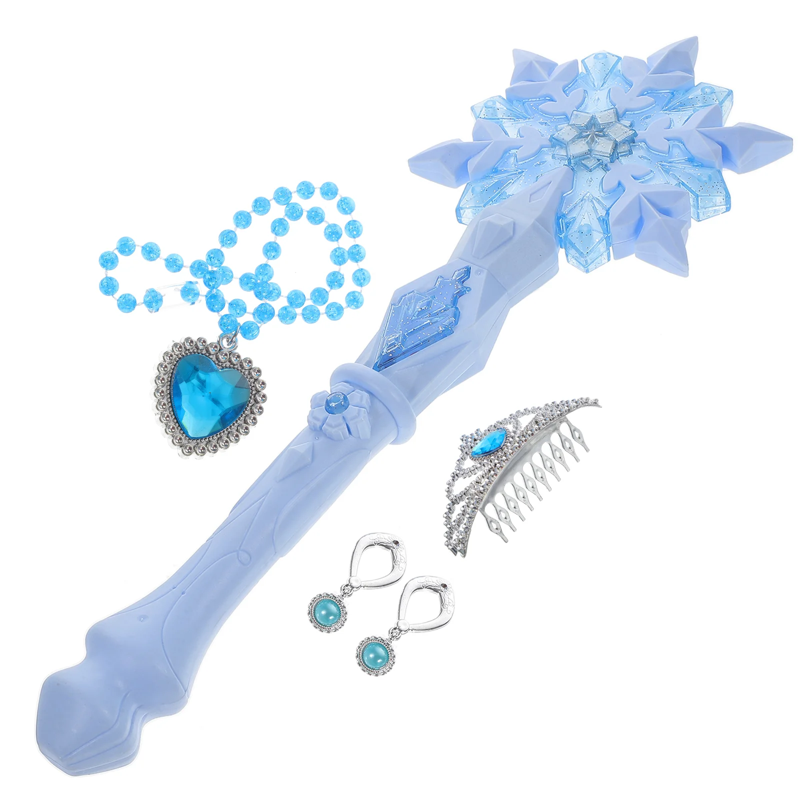 

Princess Costume Girls Snowflake Glitter Stick Bar Flashing Wand Useful Sticks Party Glowing Toy Supply Child
