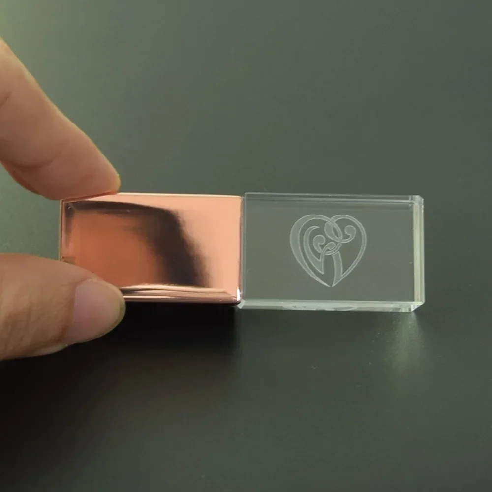 Флеш-накопитель USB 10 шт./лот с 3d логотипом на заказ Кристальный флеш-накопитель 64