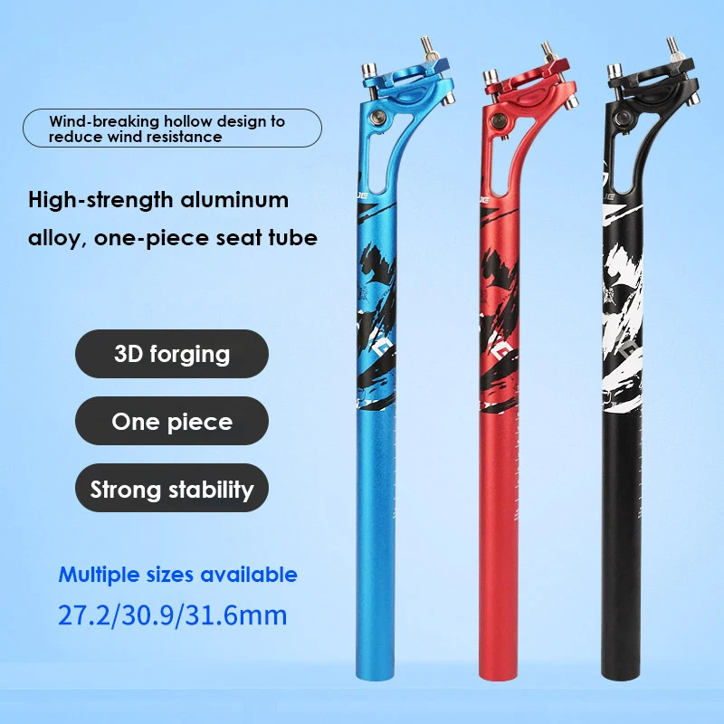 

Bicycle Integrated Seat Tube Aluminum Alloy Thickened Inner Wall Seat Post Double-nail Strong Wrench Bicycle Accessories