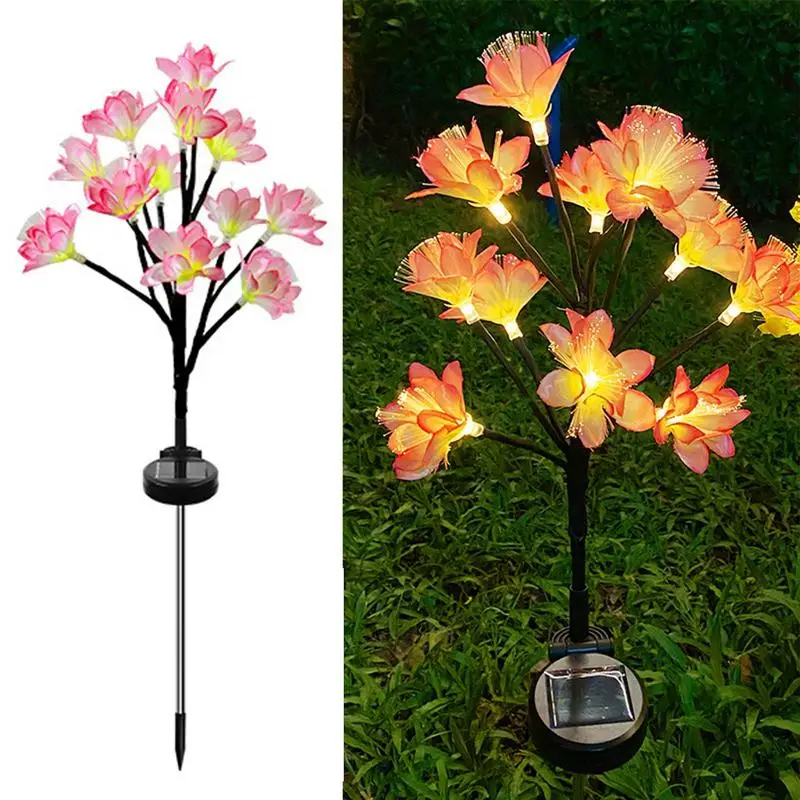 

Garden LED Solar Lights 7 Color Change Simulation Camellia Flower Light Waterproof Yard Lawn Lamp Landscape Garden Home Decor