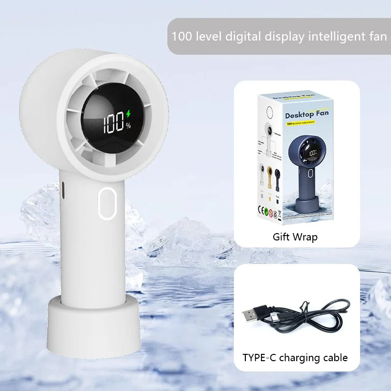 

Xiaomi 221, мини-цифровой дисплей, жестокий вентилятор, зарядка через USB, портативный 100-скоростной высокоскоростной портативный мини-вентилятор