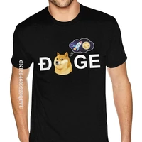 casual dogecoin doge hodl to the moon tees cotton for boyfriend black shirts fashion man tops tees normal tshirts cotton casual