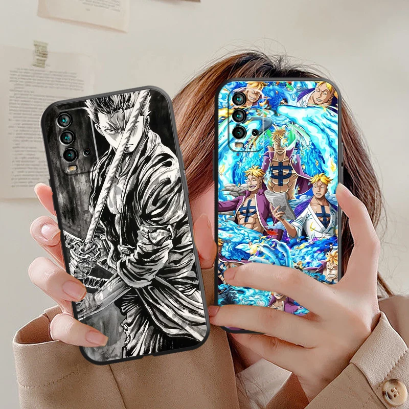 

Japan Anime One Piece Phone Case For Xiaomi Redmi 7S 7 7A Note 7 Pro Protective Smartphone Silicone Cover Black Original Back