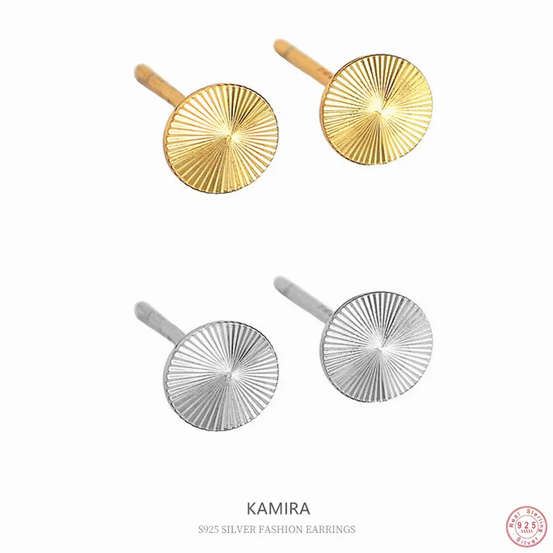 

KAMIRA подлинный 100% Стерлинговое Серебро 925 пробы в минималистическом стиле, новый корейский стиль для женщин, геометрические украшения