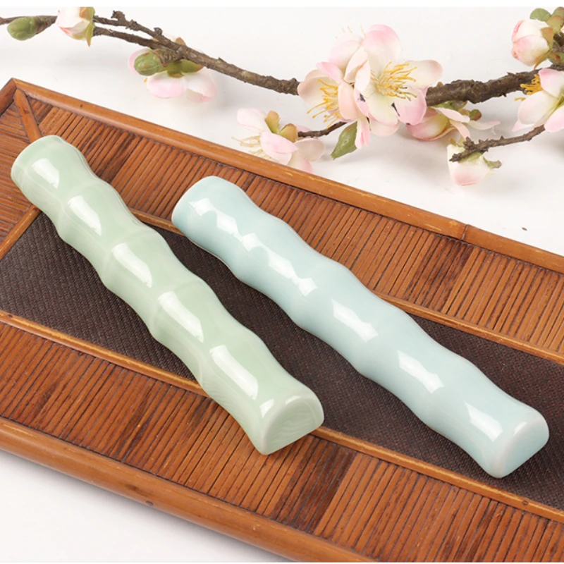 

Creative Ceramics Paperweight Classical Gift Brush Rest Paperweights Chinese Calligraphy Ink Painting Paperweights Peso De Papel