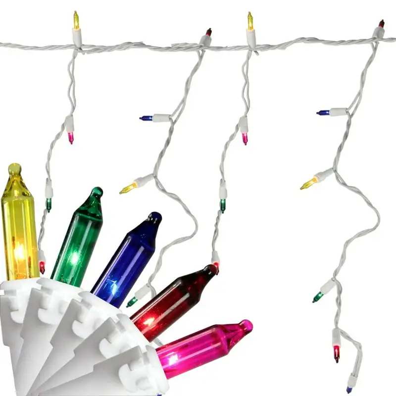 

of 100 Multi-Color Mini Icicle Christmas Lights 3