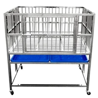 stainless steel cage running bed folding dog cage small dog medium dog selling dog cage adjustable height