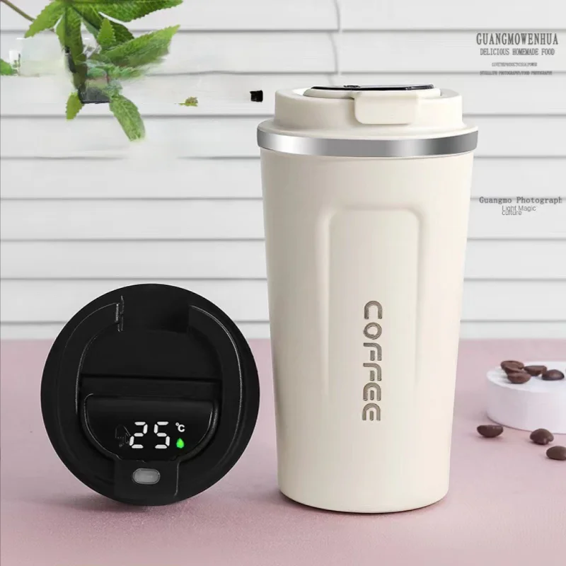 

380ml 510ml Smart Thermos Bottle for Coffee LED Temperature Display Thermal Mug Insulated Tumbler taza termica garrafa copo