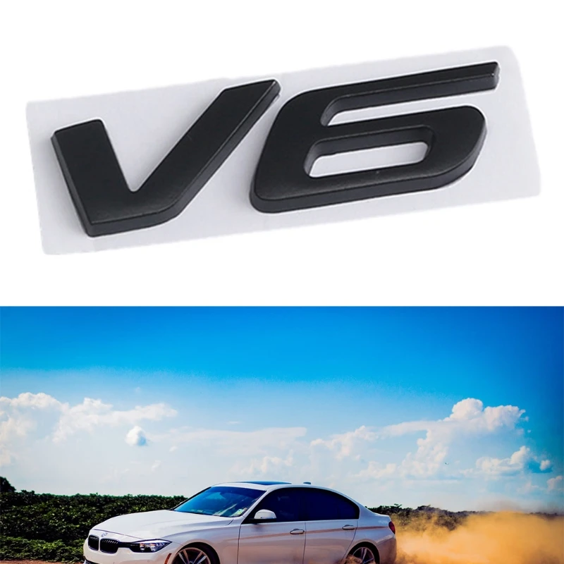 

Tailgate Insert Letters 3D Raised Car Letter V6 Sticker with Adhesive Tape Car Styling Stickers Decals Accessories
