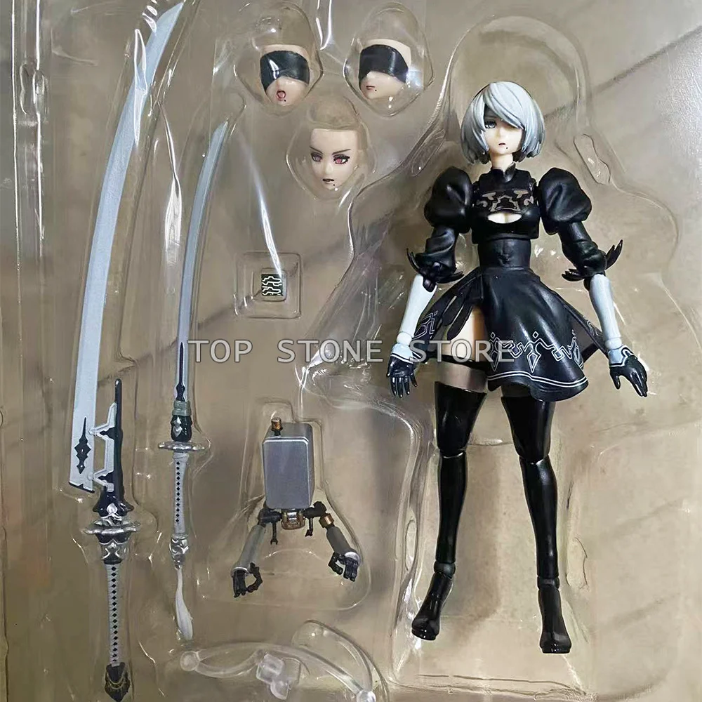 Фото Figma # Фигурка Yorha 2B (643) из ПВХ, подвижная коллекционная модель, игрушка-кукла, настольное украшение, аниме-фигурка Yorha 2B, праздничный подарок №4
