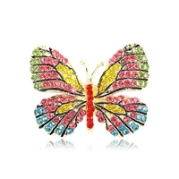 korean fashion colorful rhinestone electroplating butterfly animal brooch %d0%b1%d1%80%d0%be%d1%88%d1%8c %d0%b6%d0%b5%d0%bd%d1%81%d0%ba%d0%b0%d1%8f weddings party casual brooch pins gifts