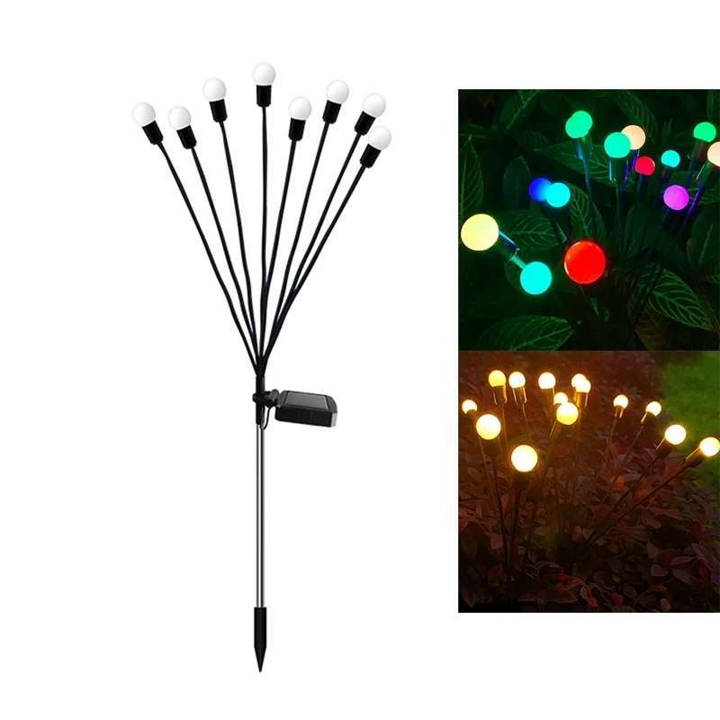 

Solar Powered Firefly Lights Outdoor Waterproof, Solar Starburst Swaying Garden Lights,8LED Solar Lights