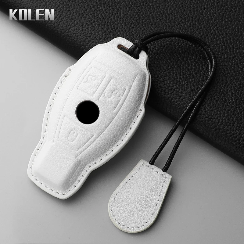 

Кожаный Автомобильный чехол для ключа с дистанционным управлением для Mercedes Benz A B C E R Class GLS GLA GLK GLC CLS CLA AMG W204 W205 W212 W463 W176