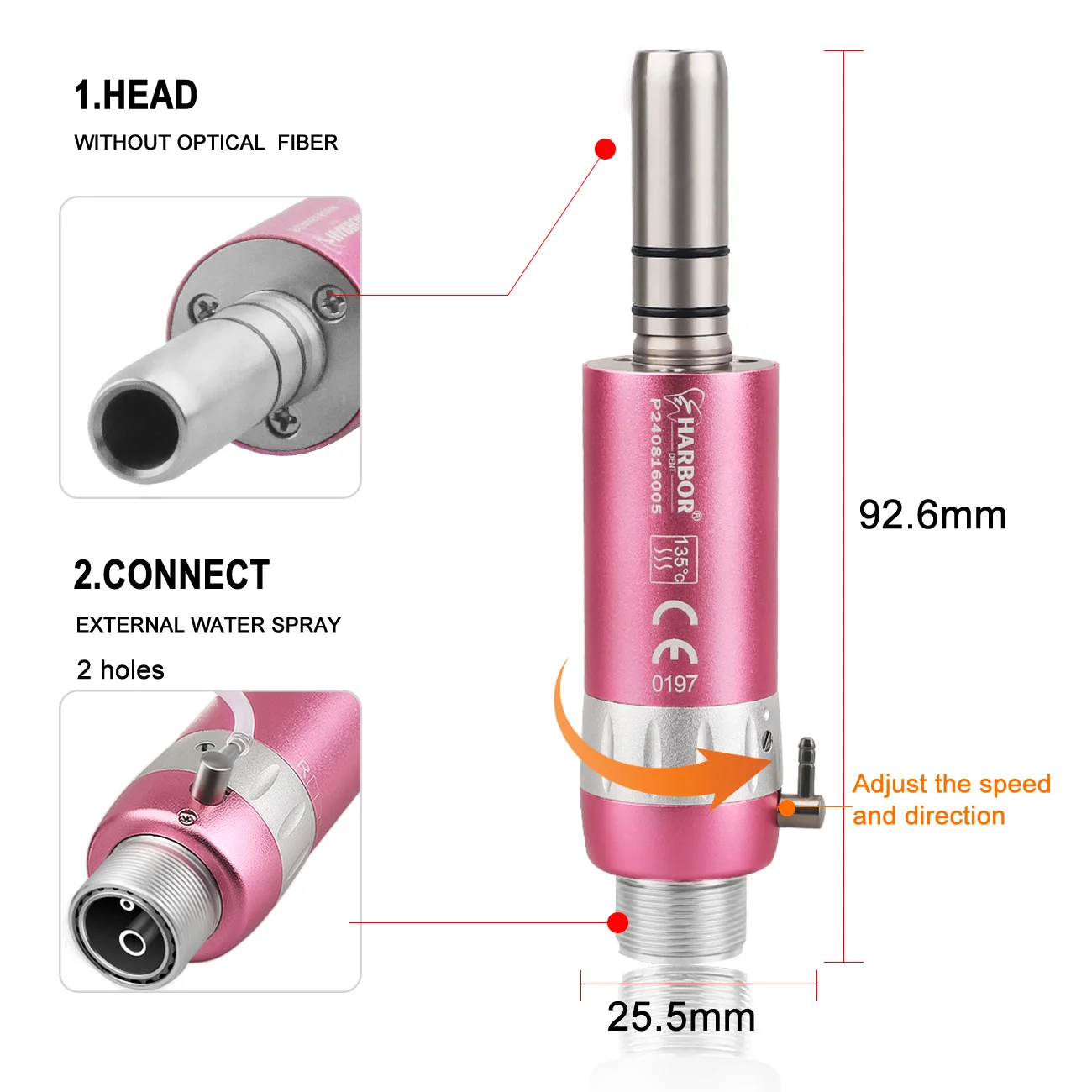 Комплект стоматологических наконечников воздушная турбина E-типа 2/4 отверстия