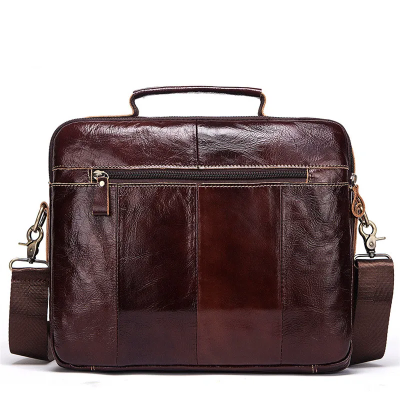 Mens Large Genuine Leather Handbag For Male Business Laptop Male Travel Briefcase Fashion Real Cowhide Computer Shoulder Bag