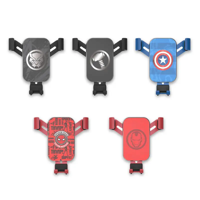 

Marvel Iron Man Spiderman Captain America Thor Black Panther car air outlet snap-on anti-shake mobile phone navigation bracket