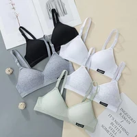 cotton women underwear ab cup bra wireless gathered comfort v brassiere push up lingerie bralette for women seamless bras