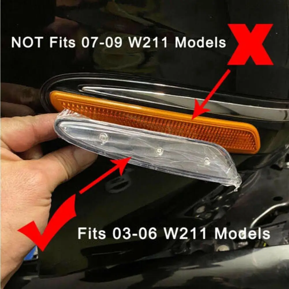 Передний боковой маркер фонарь с указателями поворота совместимый E-class W211 2003-2006