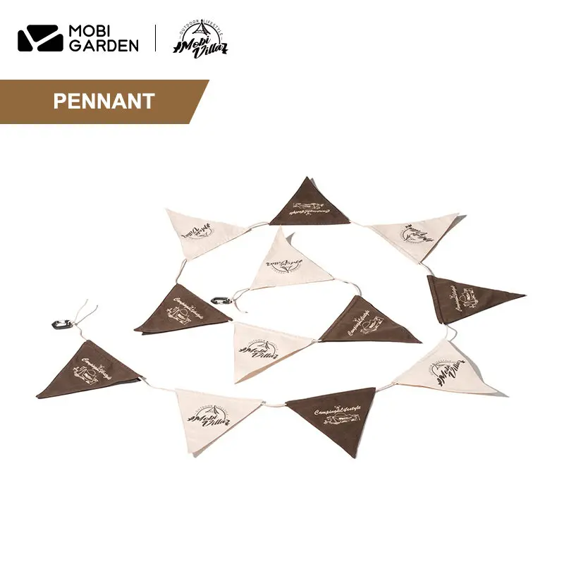 

MOBI GARDEN Pennant Exquisite Camping Atmosphere Flag Party Decoration Holiday Pennant Camping Party Cotton Decoration Flag