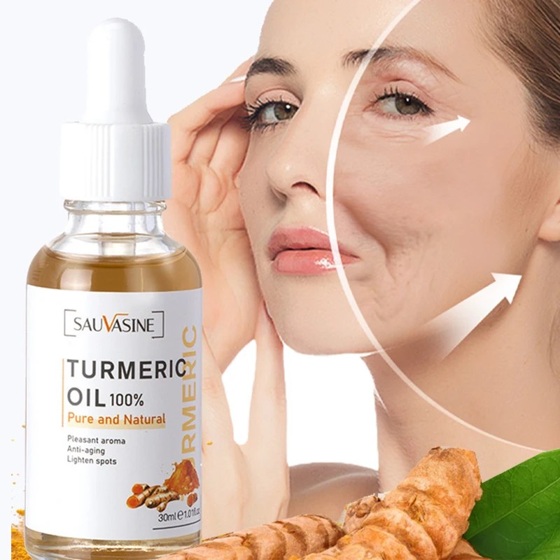 

Turmeric Facial Serum Anti Wrinkle Lifting Firming Face Essential Lightening Acne Dark Patches Face Whitening Anti-aging Serum