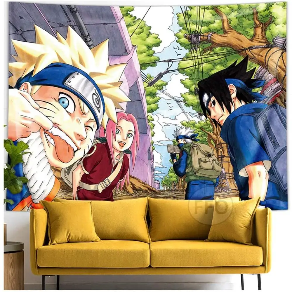 

Классический Аниме настенный гобелен эстетический Декор для комнаты Kawaii гобелен мультфильмы декор для вечерние постер на день рождения