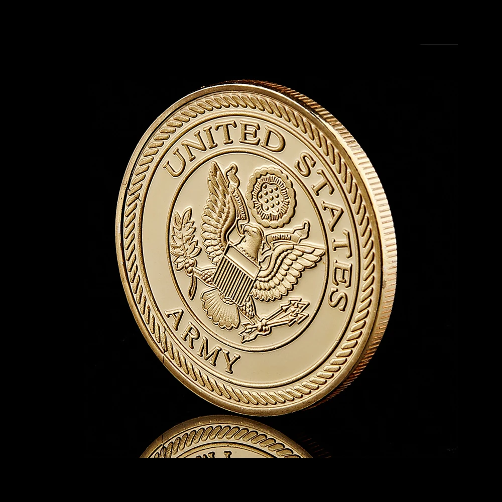 Армия США Кричащие Орлы 101st воздушно-качающееся подразделение позолоченная