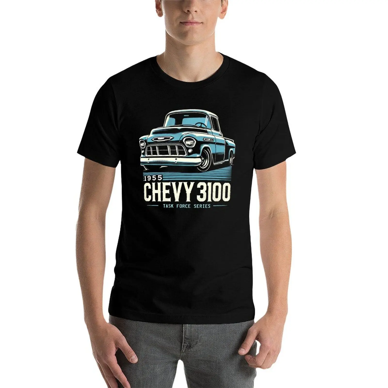 Фото Футболка Regular Fit Plain Tee Shirt с изображением Chevrolet 3100 1955 года выпуска №3