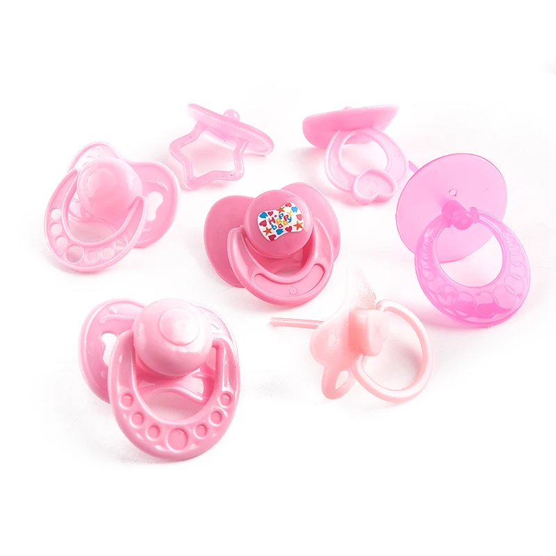 

2pcs Cute Doll Pacifier For New Reborn Baby Dolls Kids Toy Doll Play House Supplies Dummy Nipples Diaper Pants Wear