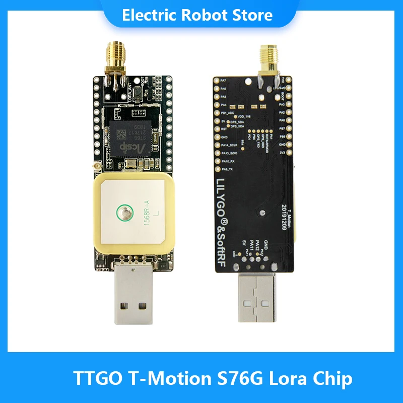 

LILYGO®&SoftRF TTGO T-Motion S76G Lora Chip LORA 868/915/923Mhz Antenna GPS Antenna USB Connector Development Board