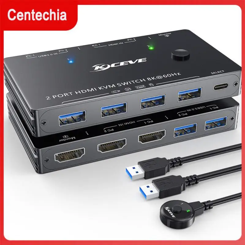 

Usb3.0/ 8k Kvm переключатель-интерфейсный переключатель, функция подключения к дисковому принтеру, надежный эффективный переключатель 8k Usb3.0