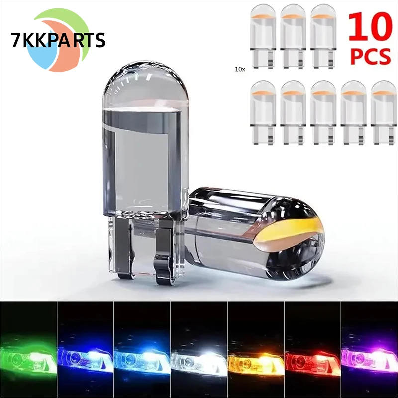 

10X Новый W5W светодиодный Canbus T10 Автомобильные фары COB стекло интерьерные части лампы 6000K белый купол автомобильного номерного знака чтение светильник 12V