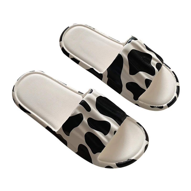 Women sandals ripped shoes men's beach shoes household slippers outdoor summer casual shoes cute graffiti zebra print flip flops