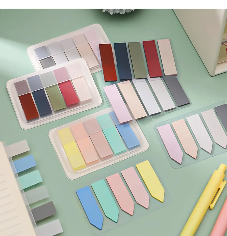 

100 Sheets Morandi Color Sticky Notes Memo Pad Self Adhesive Bookmark Memo Sticker School Office Stationery Supplies