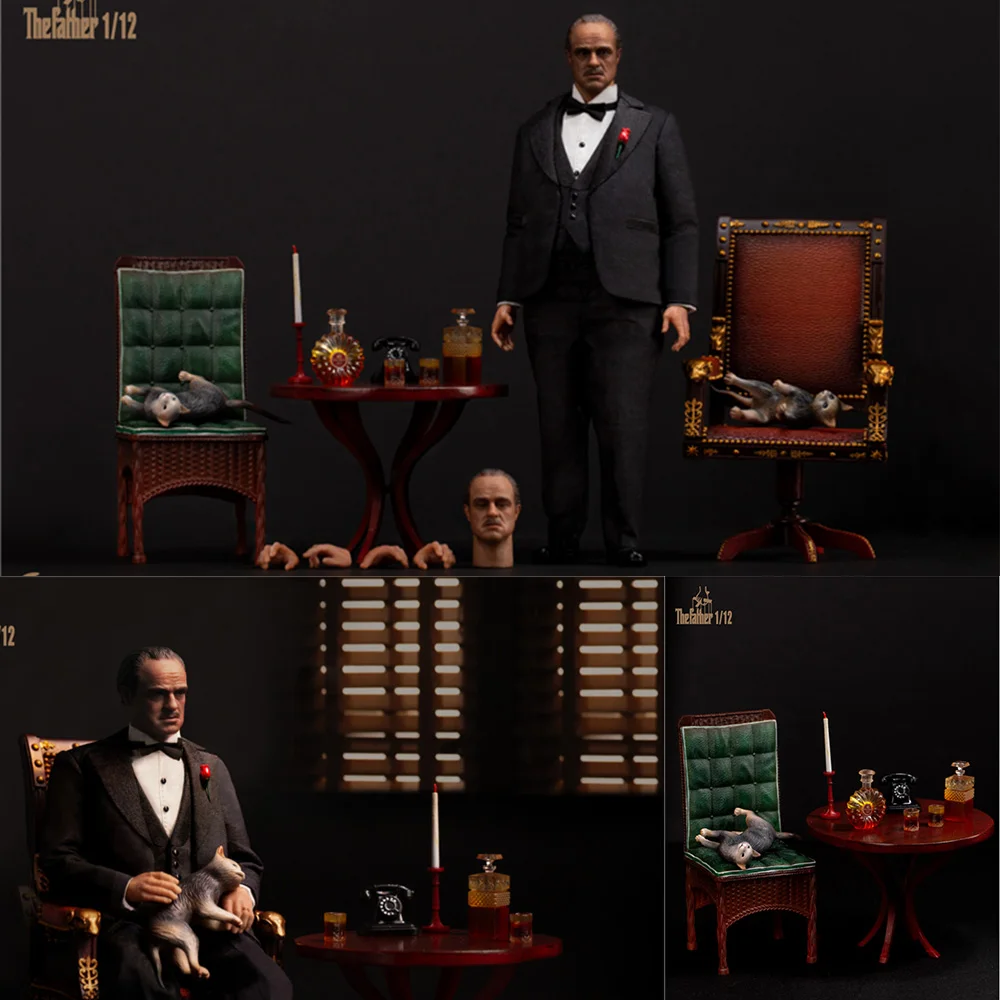Model 6'' Marlon Brando Male Soldier Action Doll Full Set Model Toy