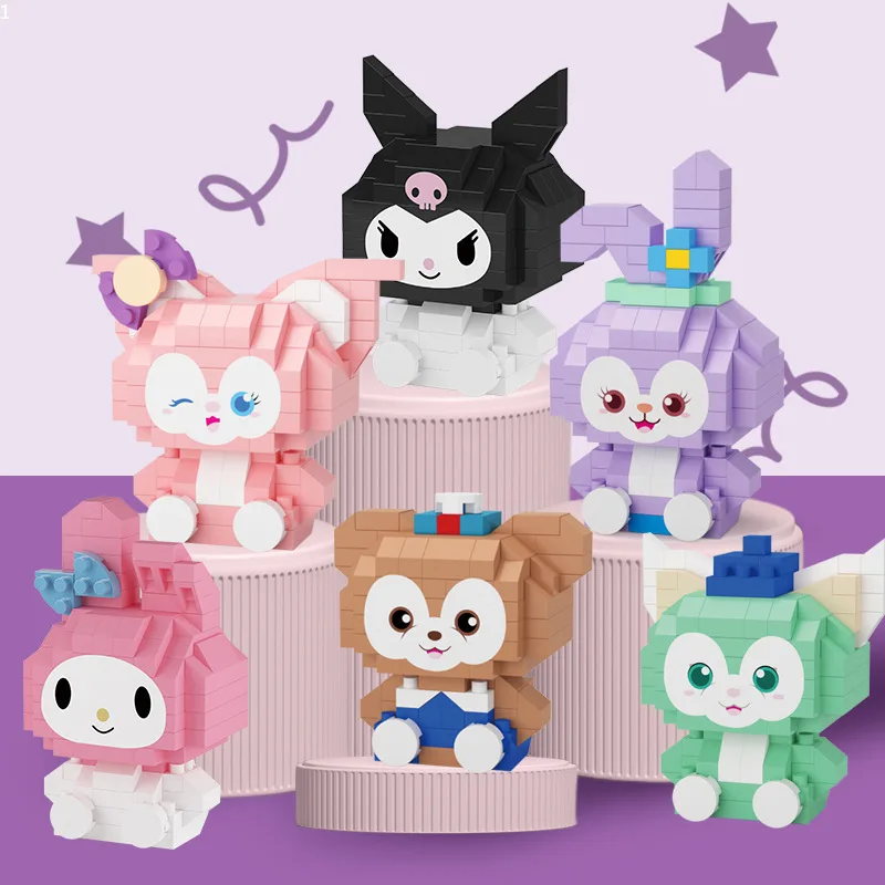 

Миниатюрные строительные блоки из мелких частиц, детские головоломки, игрушки «сделай сам», мультяшная серия, орнамент, модель, детские головоломки, куклы, подарки