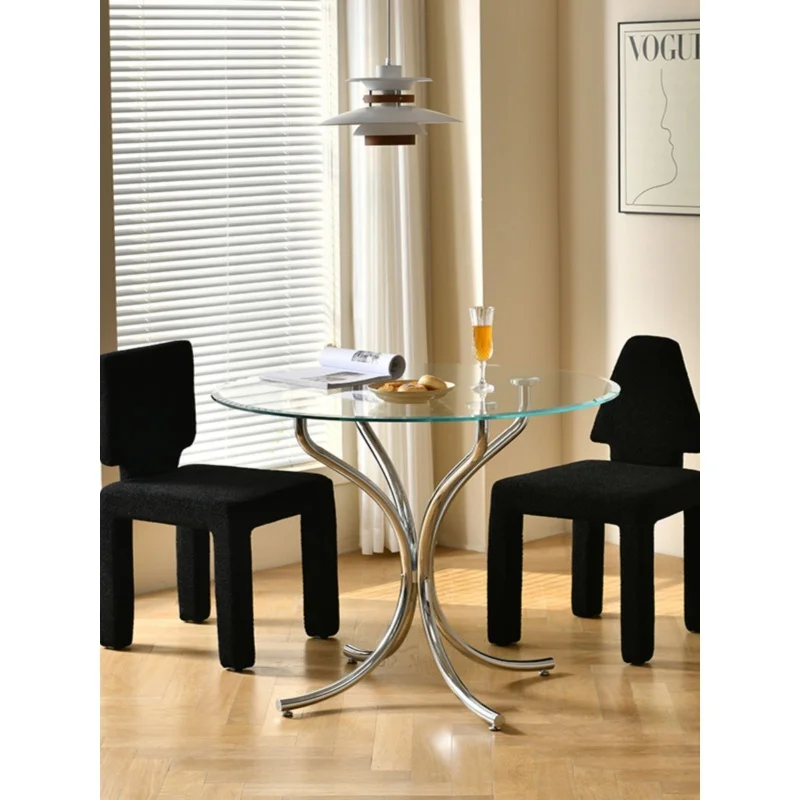 Креативный обеденный стул в скандинавском стиле красный и черный современный